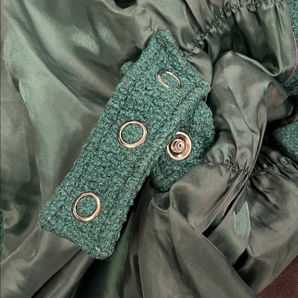 Steve Madden Textured Green Outerwear Cape Coat - Picture 5 of 5